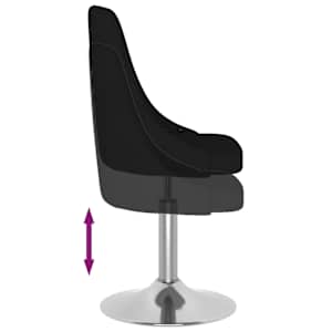 Barová židle černá textil - obrázek 7