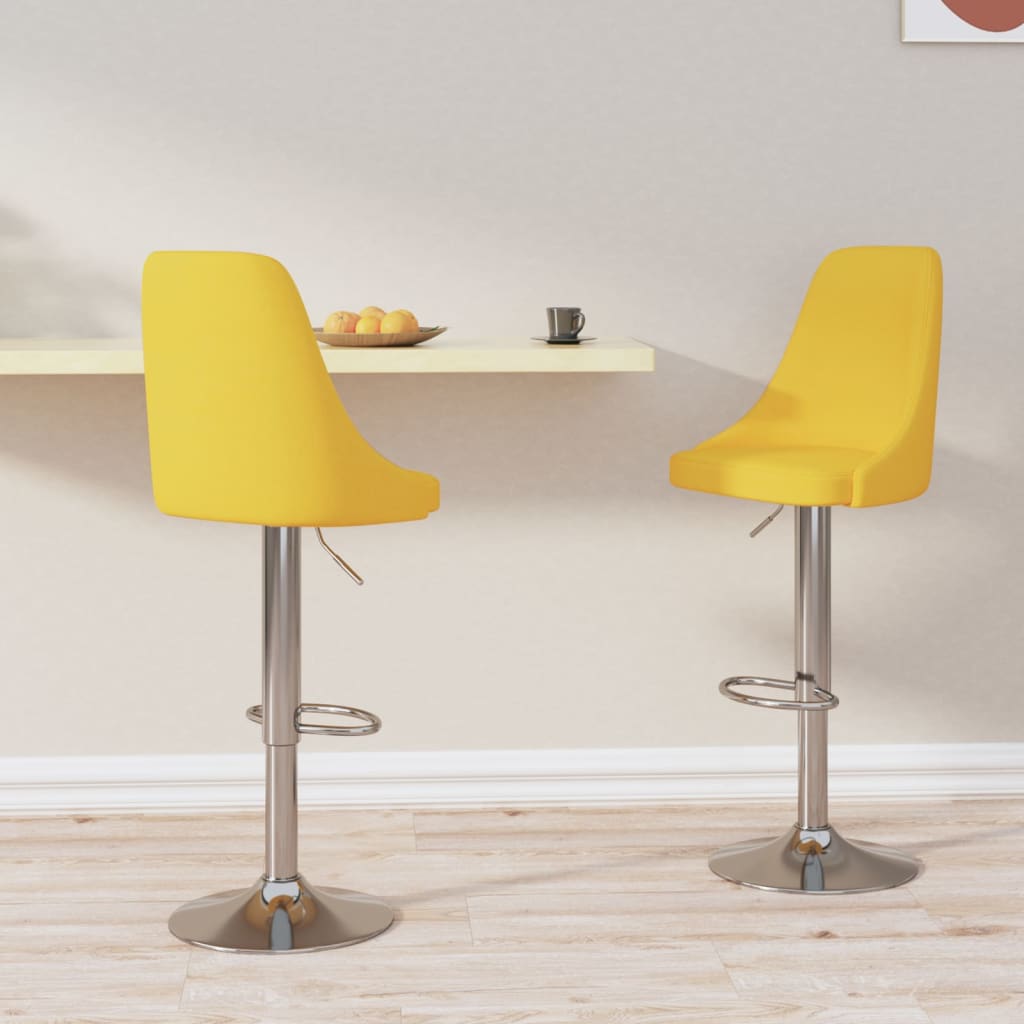 vida XL Barhocker 2 Stk. Senfgelb Stoff