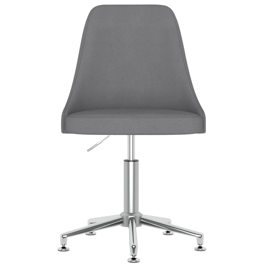 vidaXL Silla de oficina giratoria tela gris oscuro