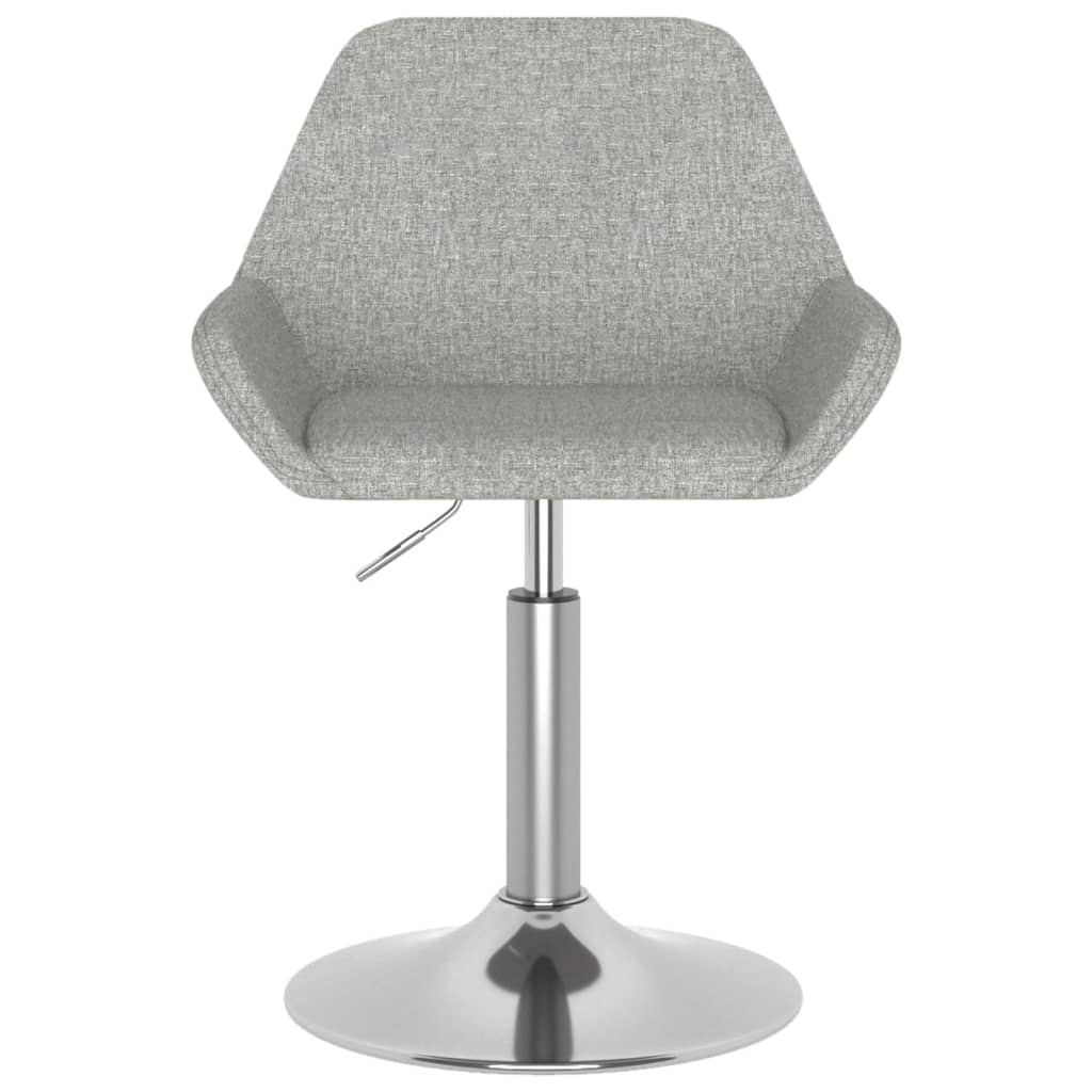 vidaXL Barkruk stof lichtgrijs
