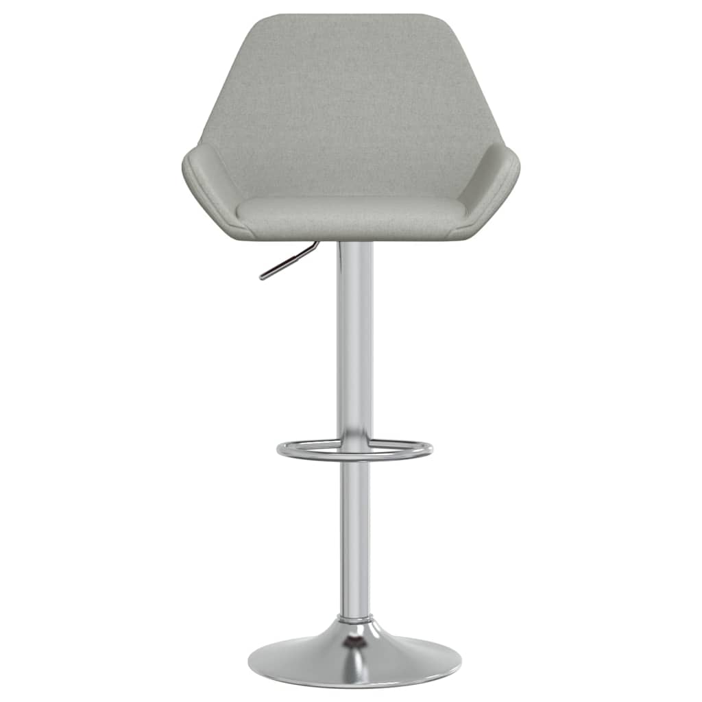 Barové židle 2 ks světle šedé textil