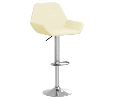 vidaXL Tabourets de bar lot de 2 crème tissu