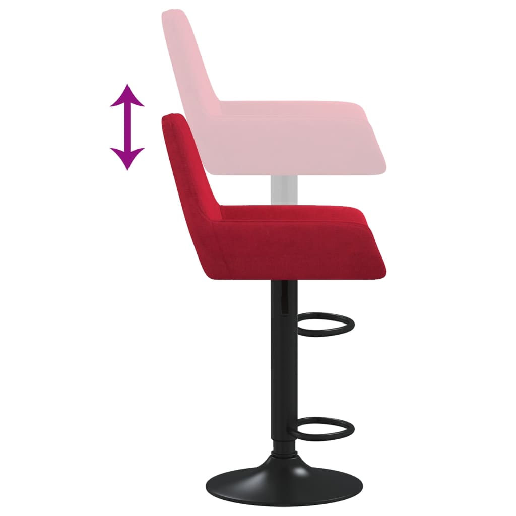 2 db bordó bársony bárszék