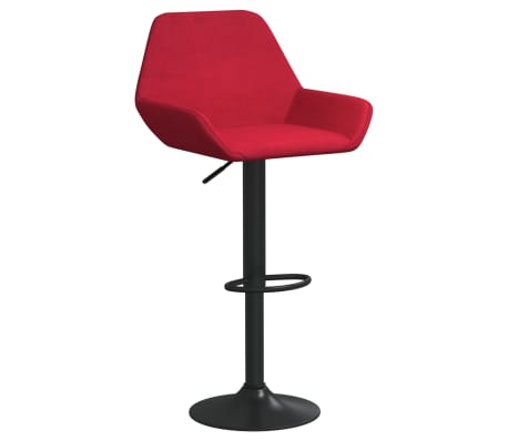 vidaXL Tabourets de bar lot de 2 rouge bordeaux velours