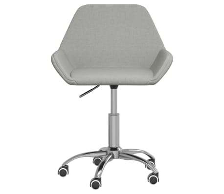 vidaXL Chaise pivotante de bureau Gris clair Tissu