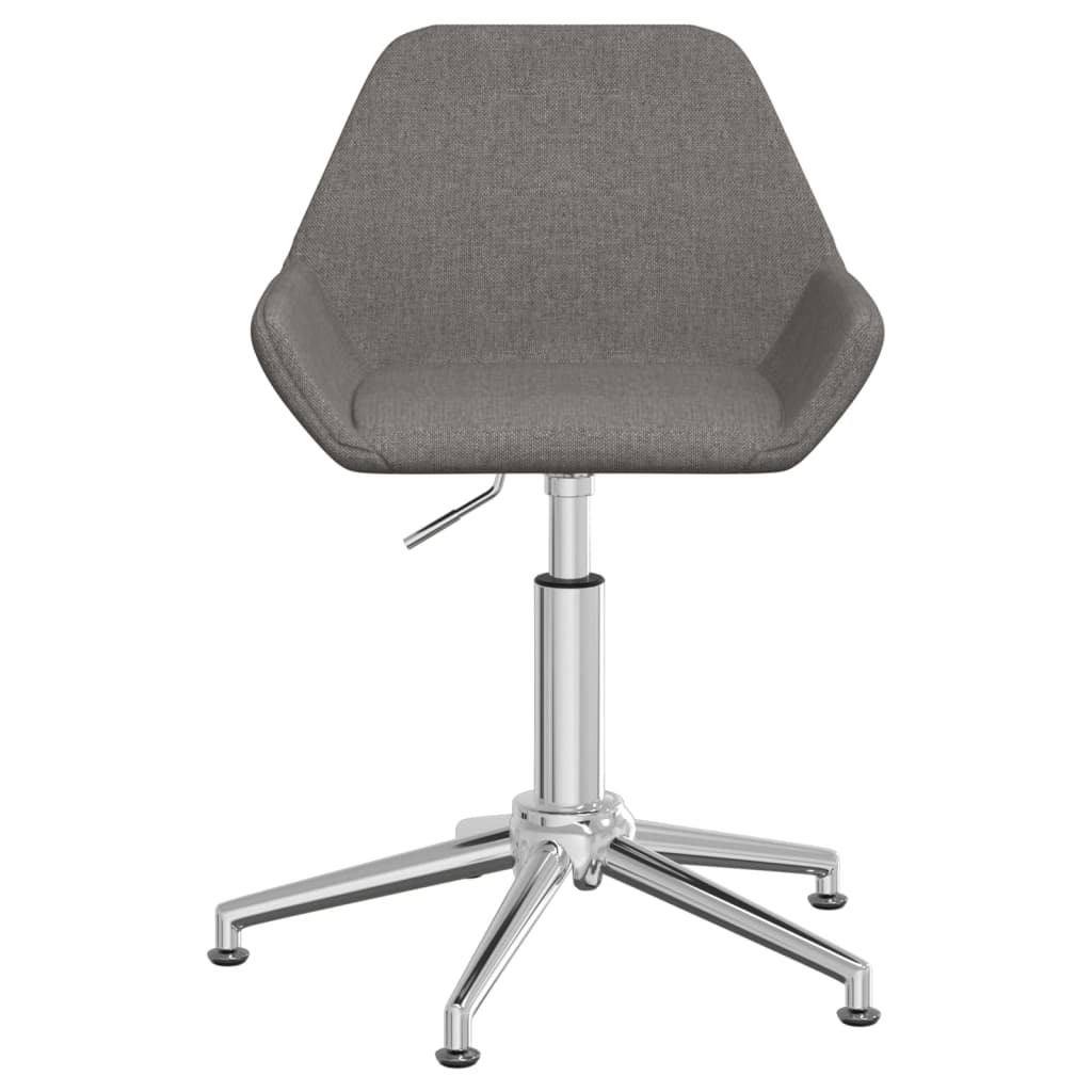 vidaXL Silla de oficina giratoria tela gris oscuro