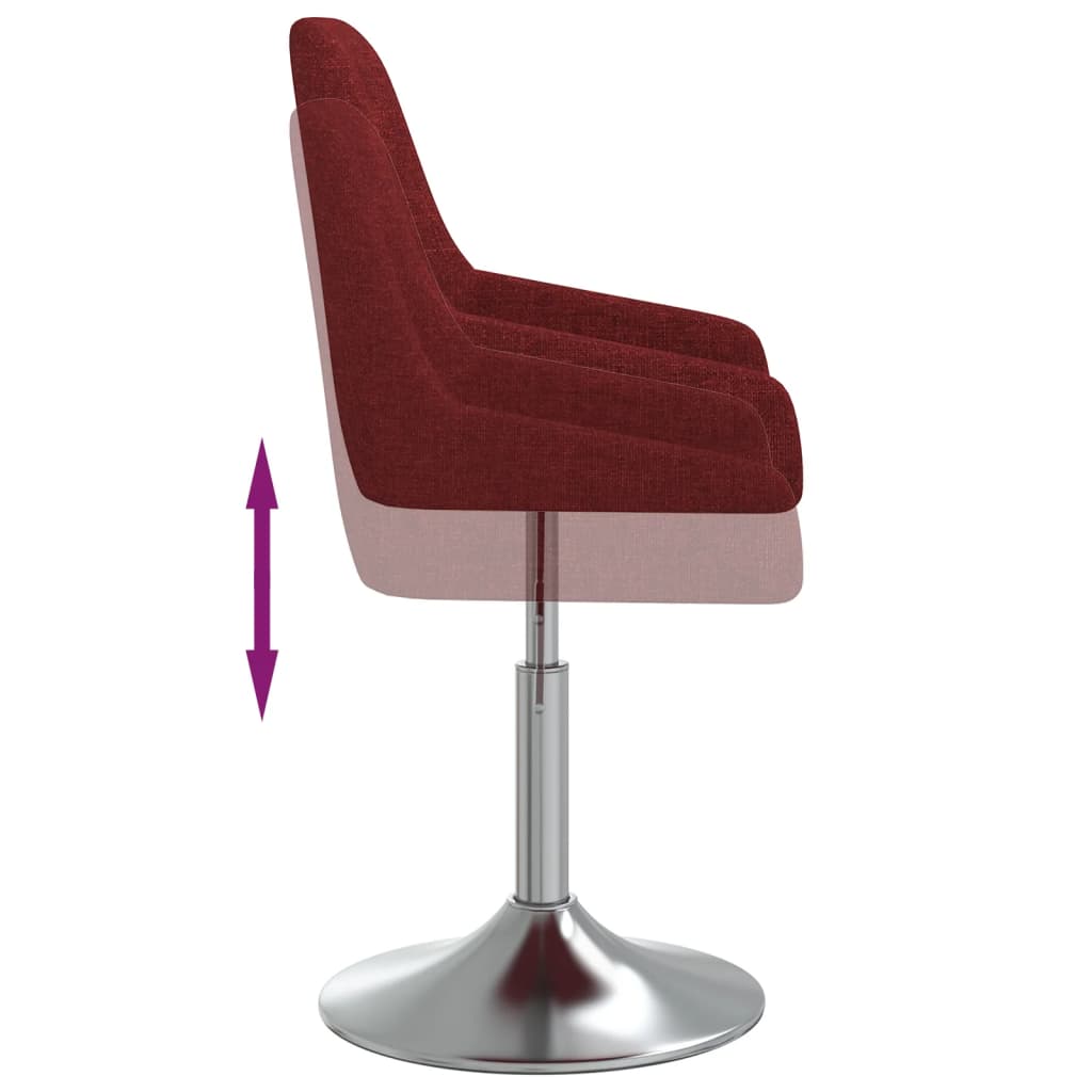 Barová židle vínová textil