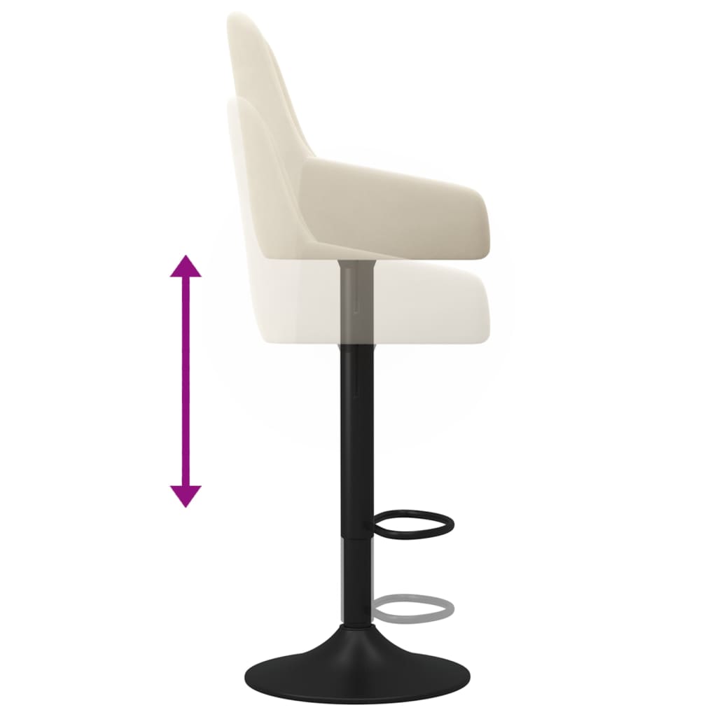 2 db krémszínű bársony bárszék