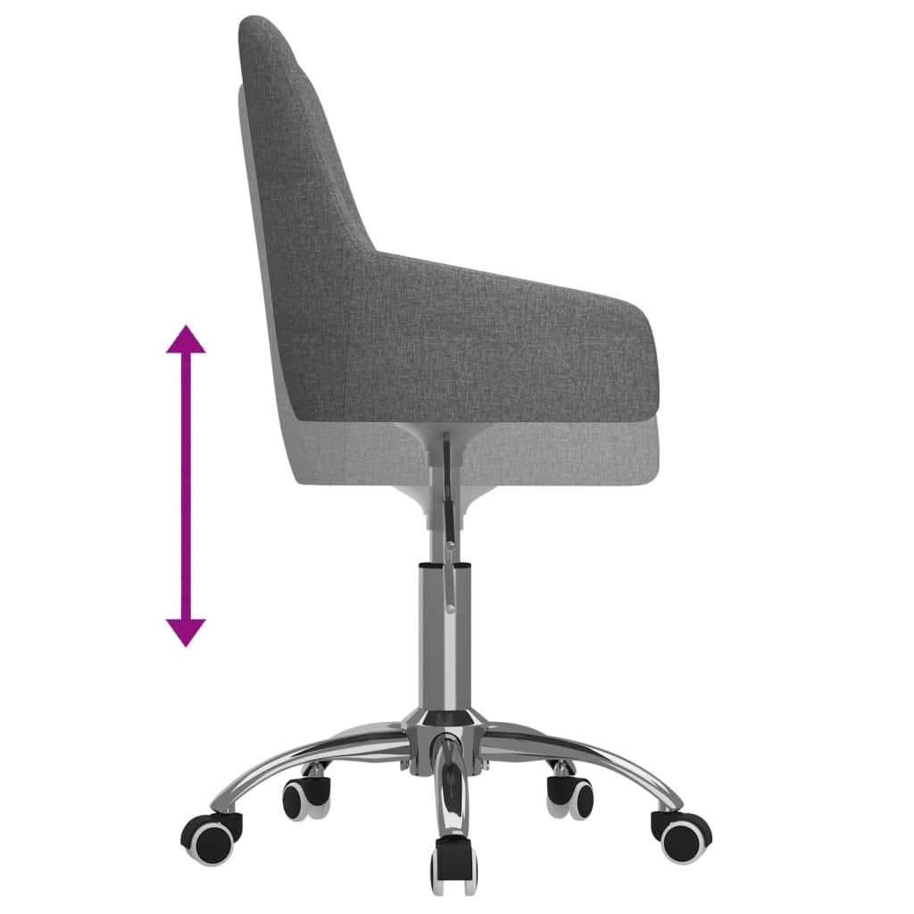 Pasukama biuro kėdė, tamsiai pilkos spalvos, audinys | Stepinfit