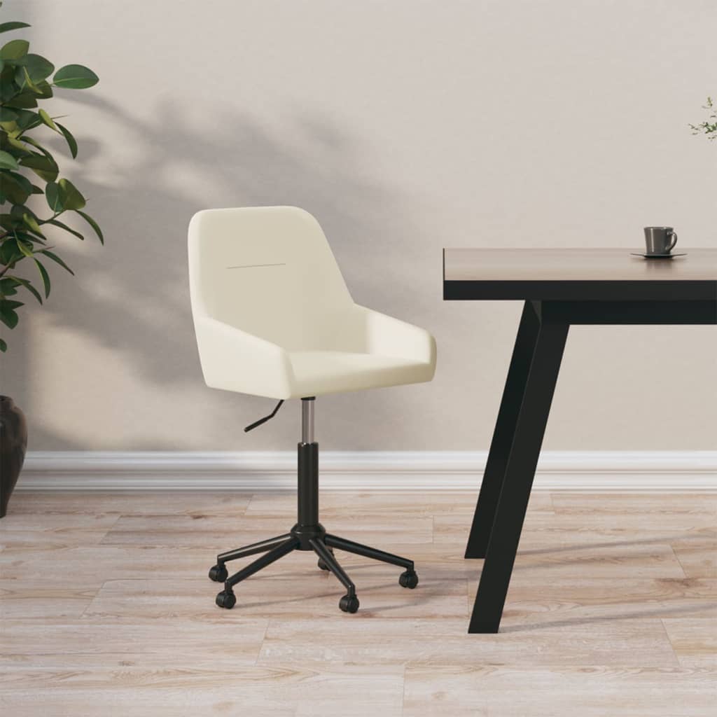 Pasukama biuro kėdė, kreminės spalvos, aksomas | Stepinfit