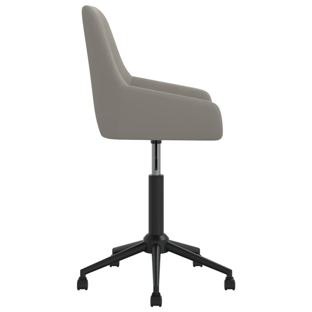 Pasukama biuro kėdė, šviesiai pilkos spalvos, aksomas | Stepinfit