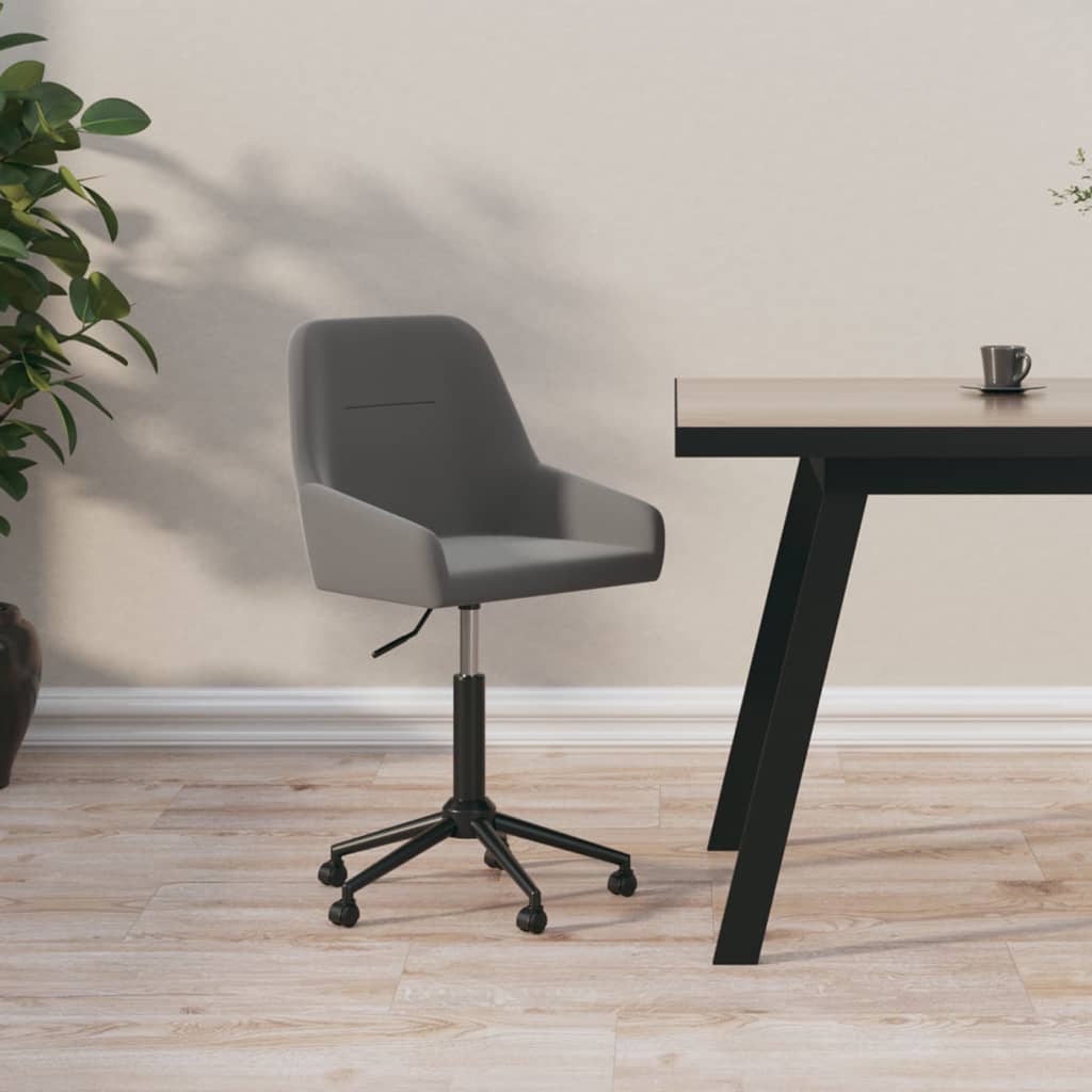 Pasukama biuro kėdė, tamsiai pilkos spalvos, aksomas | Stepinfit