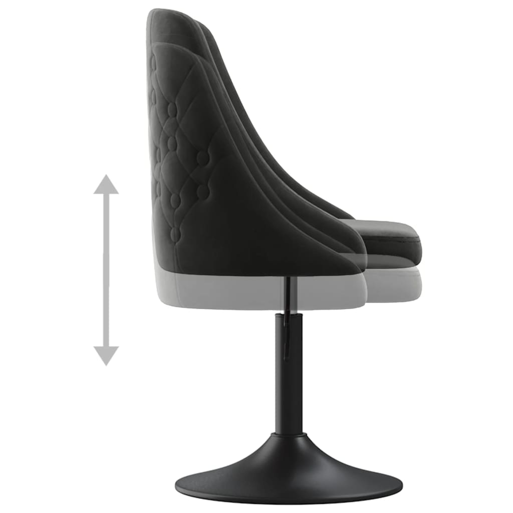 sötétszürke bársony bárszék