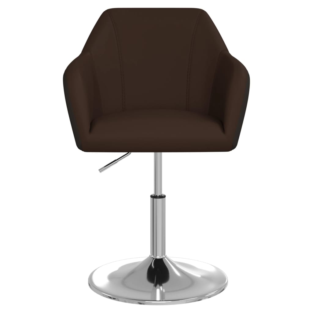 Valgomojo kėdės, 2vnt., rudos spalvos, dirbtinė oda | Stepinfit