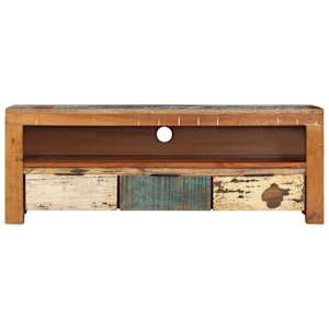 TV stolek 110 x 30 x 40 cm masivní recyklované dřevo - obrázek 2