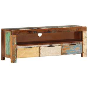 TV stolek 110 x 30 x 40 cm masivní recyklované dřevo - obrázek 11