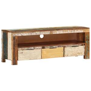 TV stolek 110 x 30 x 40 cm masivní recyklované dřevo - obrázek 9