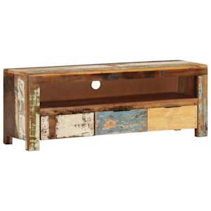 TV stolek 110 x 30 x 40 cm masivní recyklované dřevo - obrázek 10