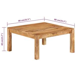 Konferenční stolek 80 x 80 x 40 cm masivní akáciového dřevo - obrázek 7
