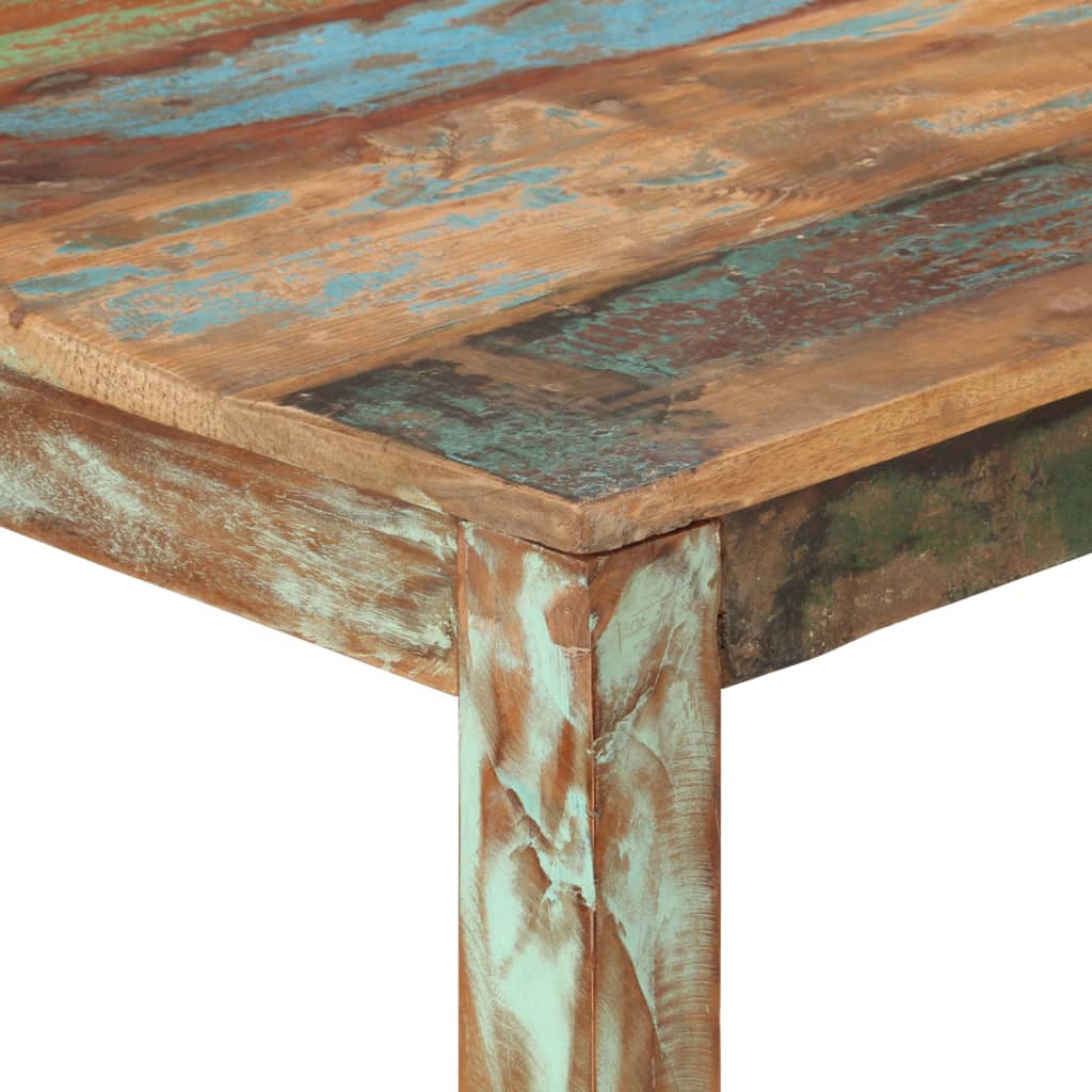 Tömör újrahasznosított fa étkezőasztal 110 x 60 x 76 cm 