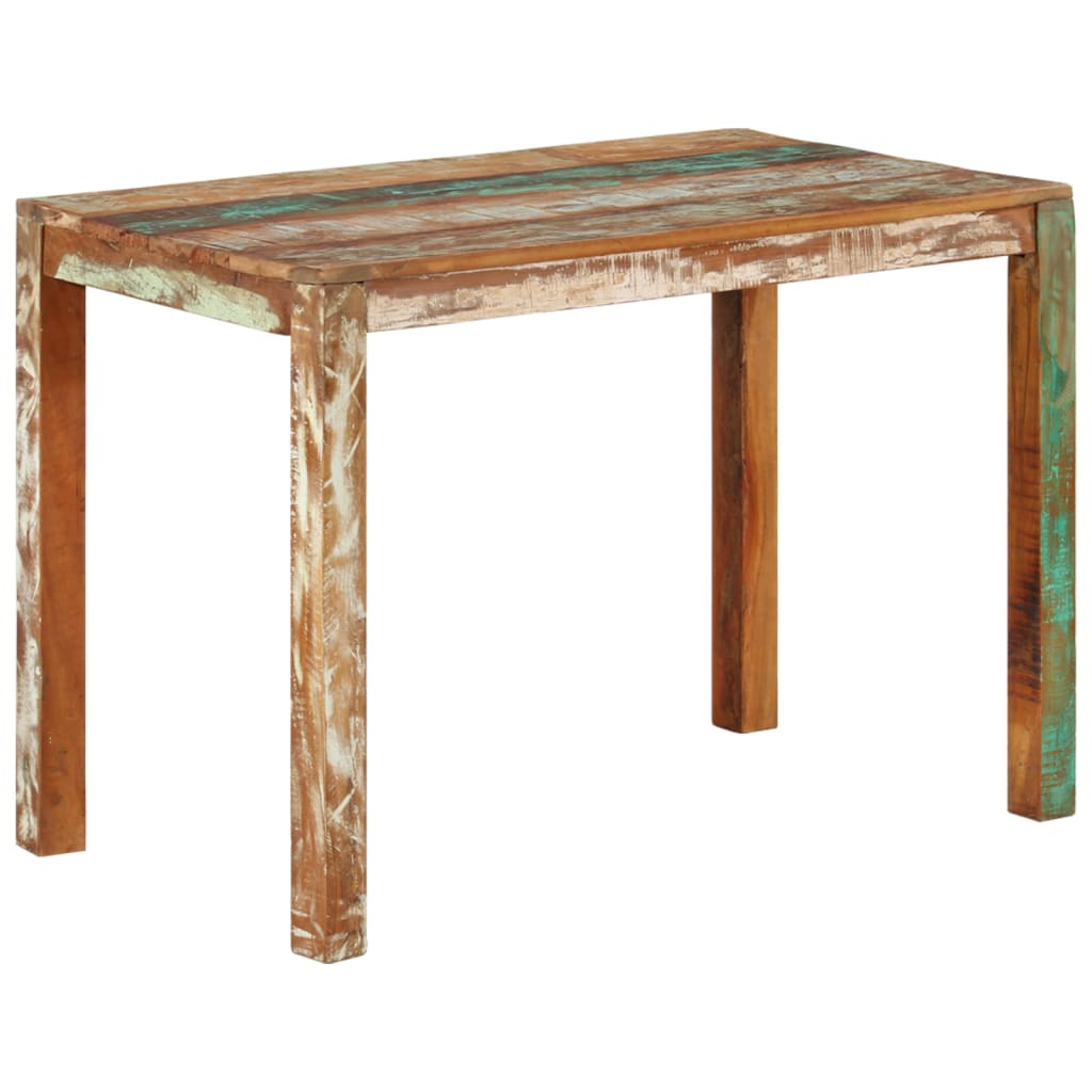Tömör újrahasznosított fa étkezőasztal 110 x 60 x 76 cm 