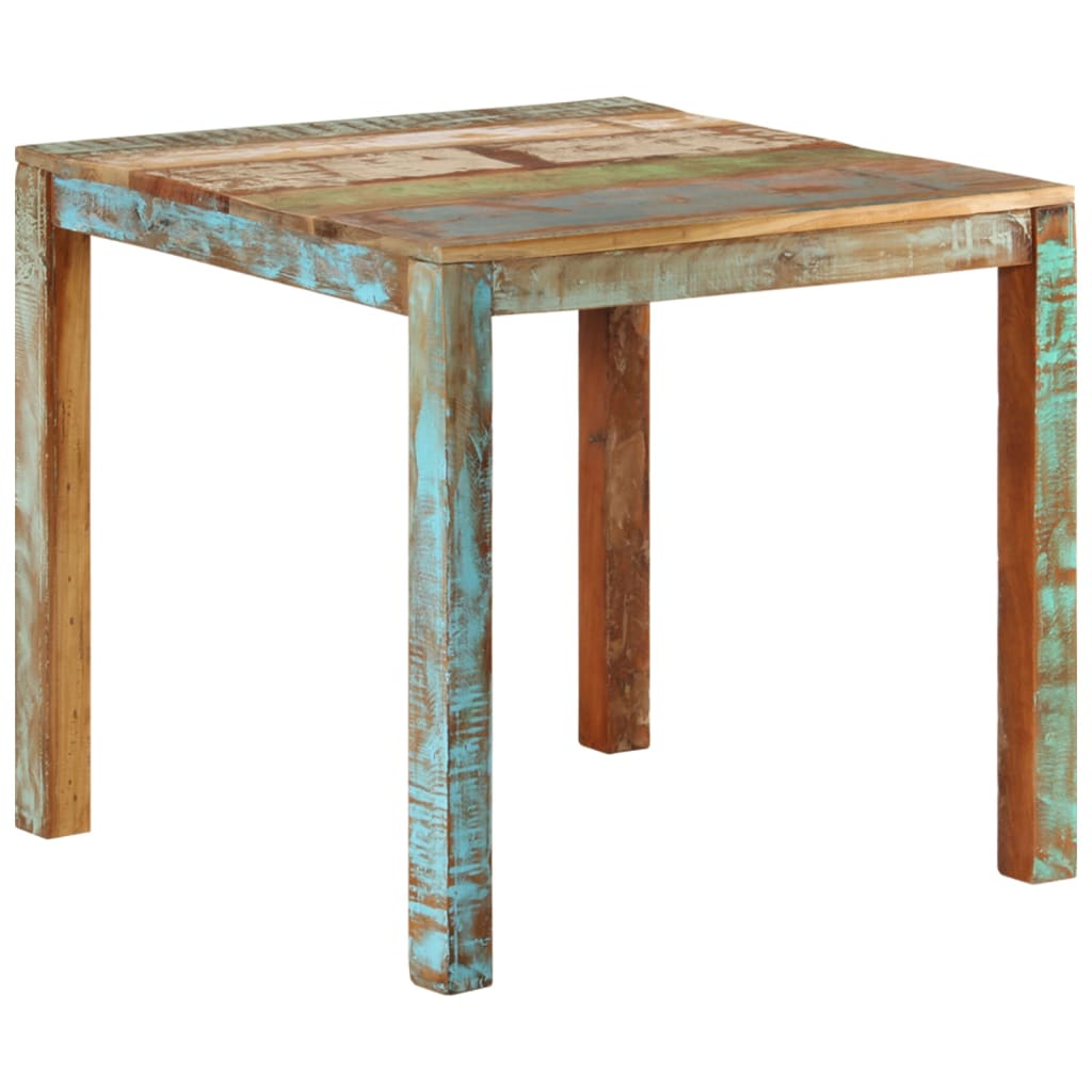 Tömör újrahasznosított fa étkezőasztal 82 x 80 x 76 cm 