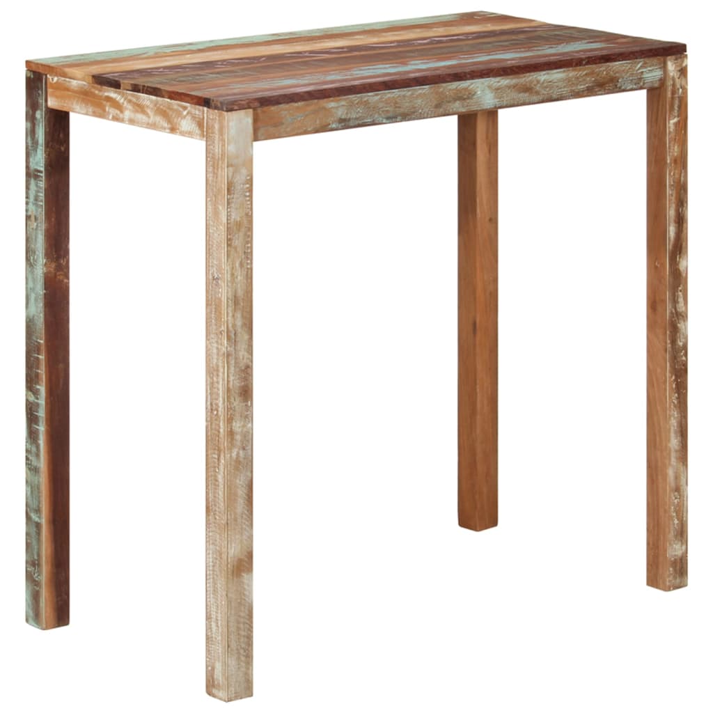 Tömör újrahasznosított fa bárasztal 112 x 60 x 108 cm 