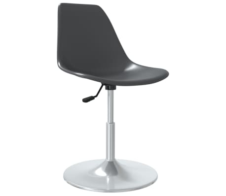 vidaXL Chaises à manger pivotantes lot de 2 gris PP