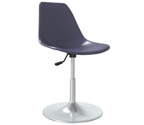 vidaXL grozāmi virtuves krēsli, 2 gab., violeta plastmasa