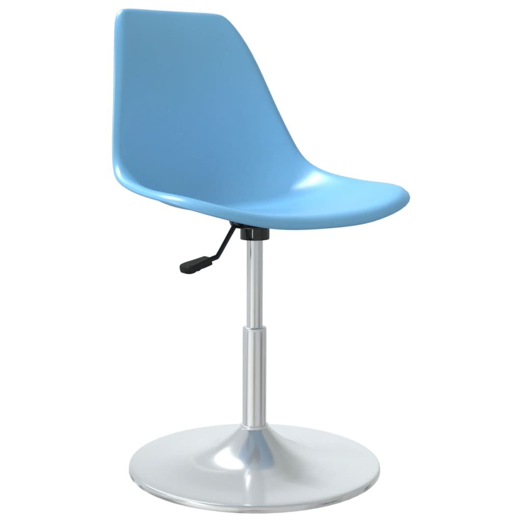 vidaXL Въртящи се трапезни столове, 2 бр, сини, PP