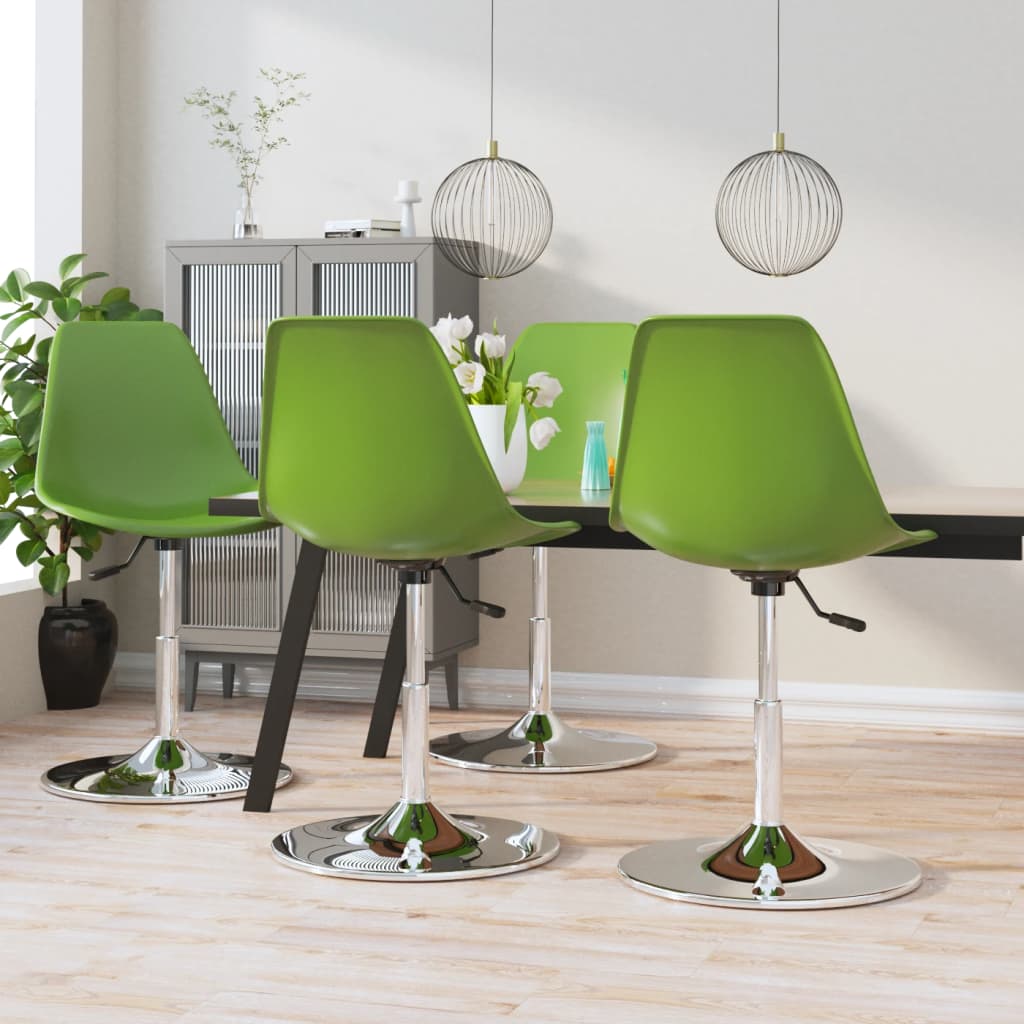 17: vidaXL drejelige spisebordsstole 4 stk. PP grøn