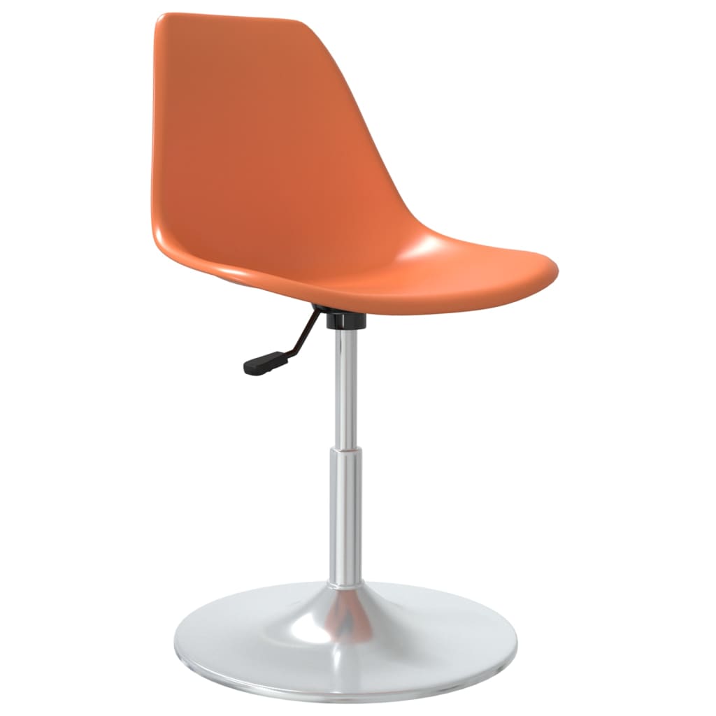 vidaXL Pasukamos valgomojo kėdės, 2vnt., oranžinės spalvos, PP