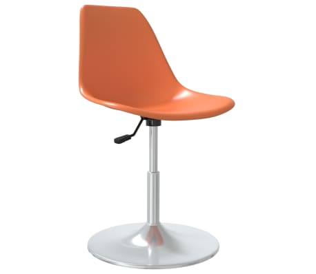 vidaXL Въртящи се трапезни столове, 2 бр, оранжеви, PP