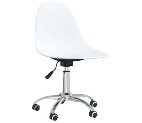 vidaXL Svingbare spisestoler 2 stk hvit PP