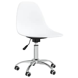 vidaXL Svingbare spisestoler 2 stk hvit PP