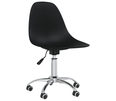 vidaXL Svingbare spisestoler 2 stk svart PP