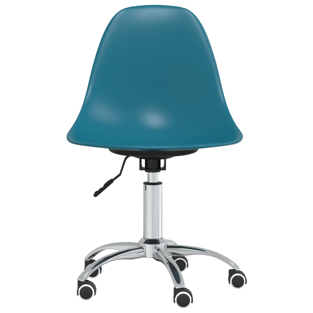 vidaXL Kantoorstoel draaibaar polypropeen turquoise