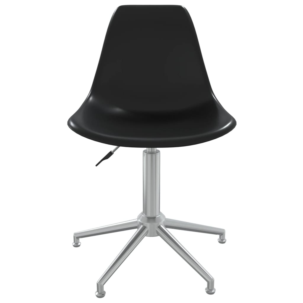 vidaXL Vrtljiv pisarniški stol črn PP