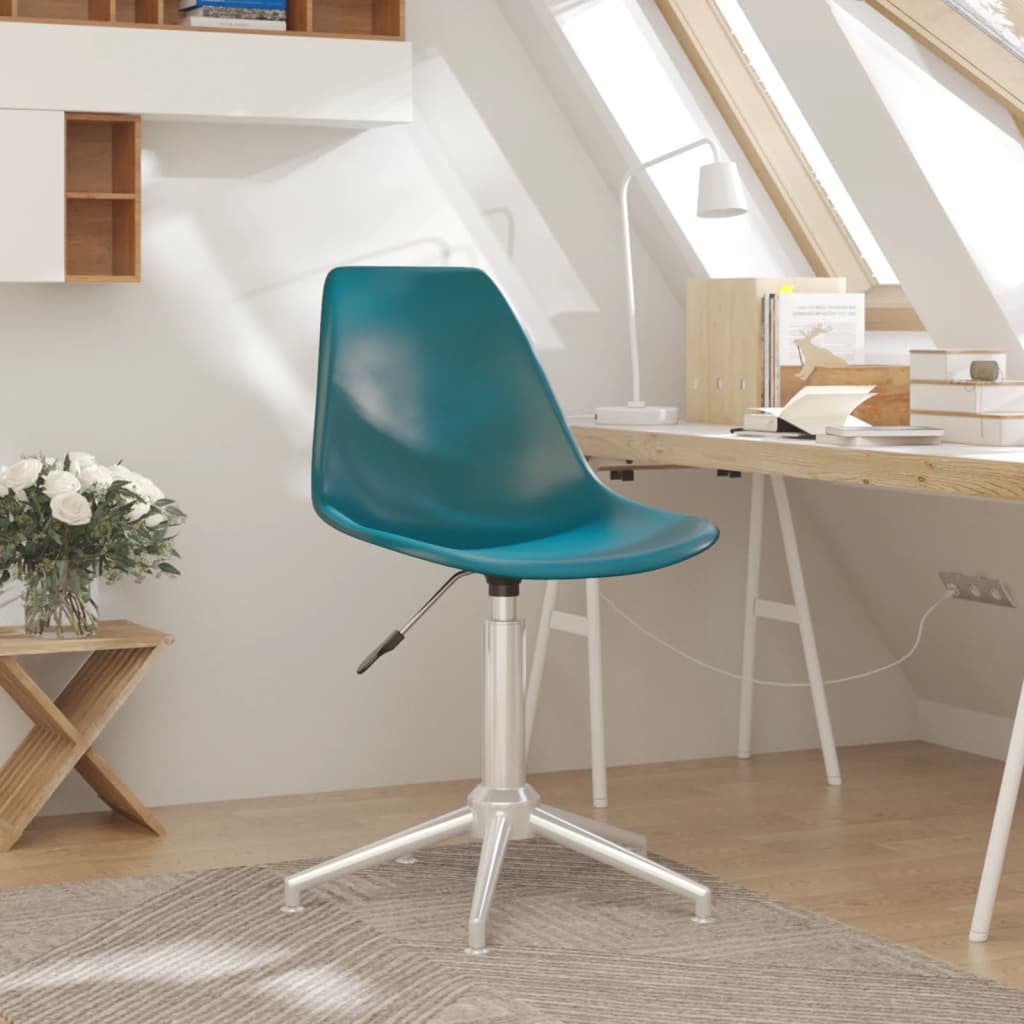 Chaise de bureau pivotante Turquoise PP