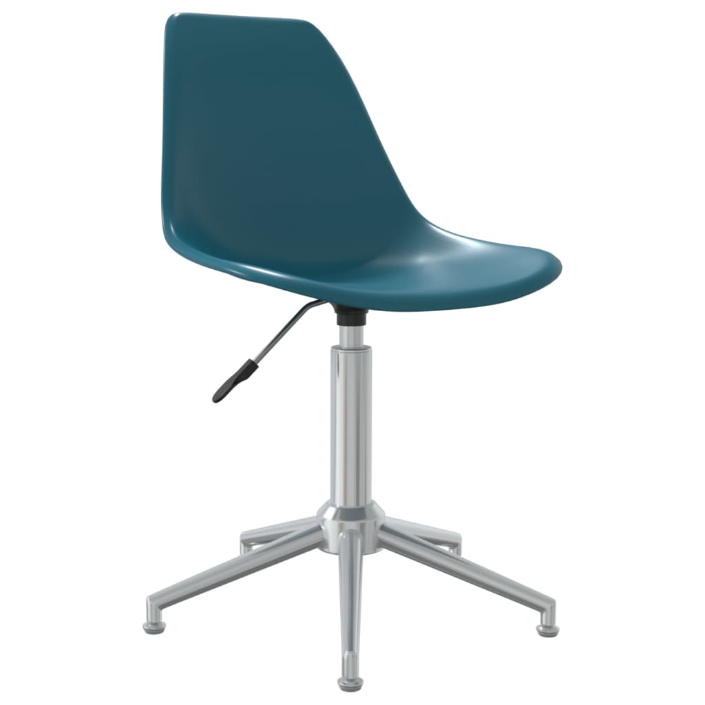 vidaXL Eetkamerstoelen draaibaar 2 st polypropeen turquoise