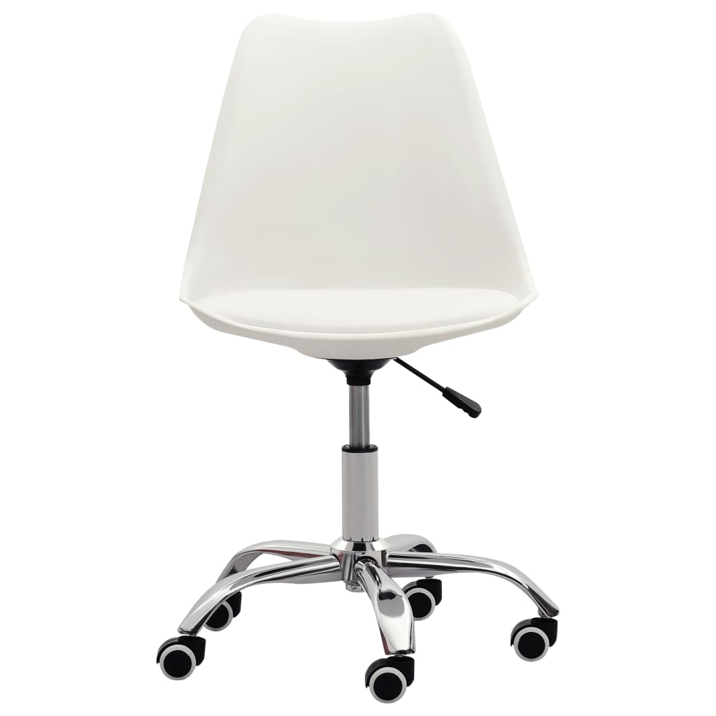 vidaXL Biuro kėdė, baltos spalvos, dirbtinė oda