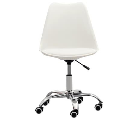 vidaXL Biuro kėdė, baltos spalvos, dirbtinė oda