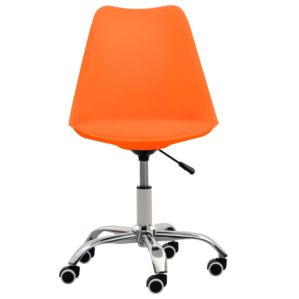 vidaXL Chaise de bureau Orange Similicuir