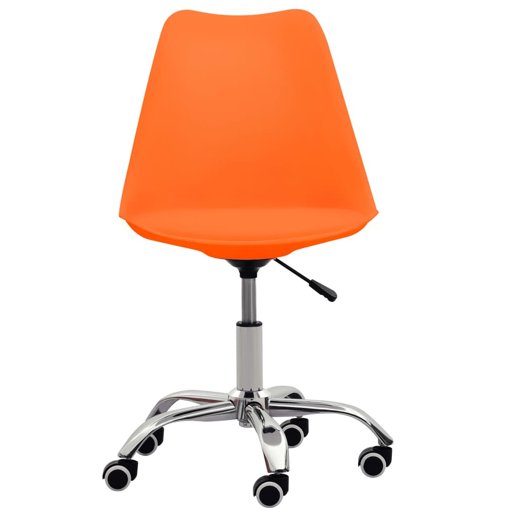 Kancelářská židle oranžová umělá kůže