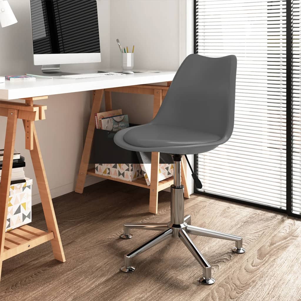 Pasukama biuro kėdė, pilkos spalvos, dirbtinė oda