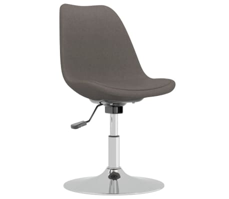 vidaXL Въртящи се трапезни столове, 4 бр, тъмносиви, текстил