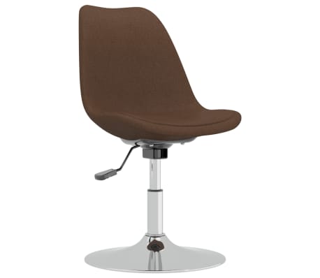 vidaXL Eetkamerstoelen draaibaar 4 st stof bruin