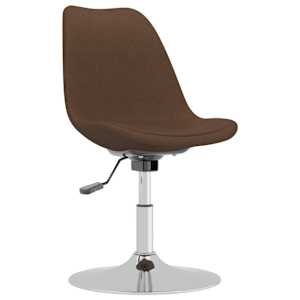 vidaXL Eetkamerstoelen draaibaar 4 st stof bruin