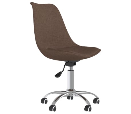 vidaXL Esszimmerstühle 2 Stk. Drehbar Braun Stoff