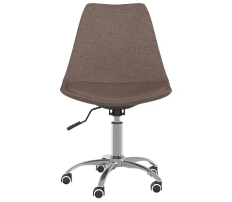 vidaXL Otočná kancelárska stolička sivohnedá látková
